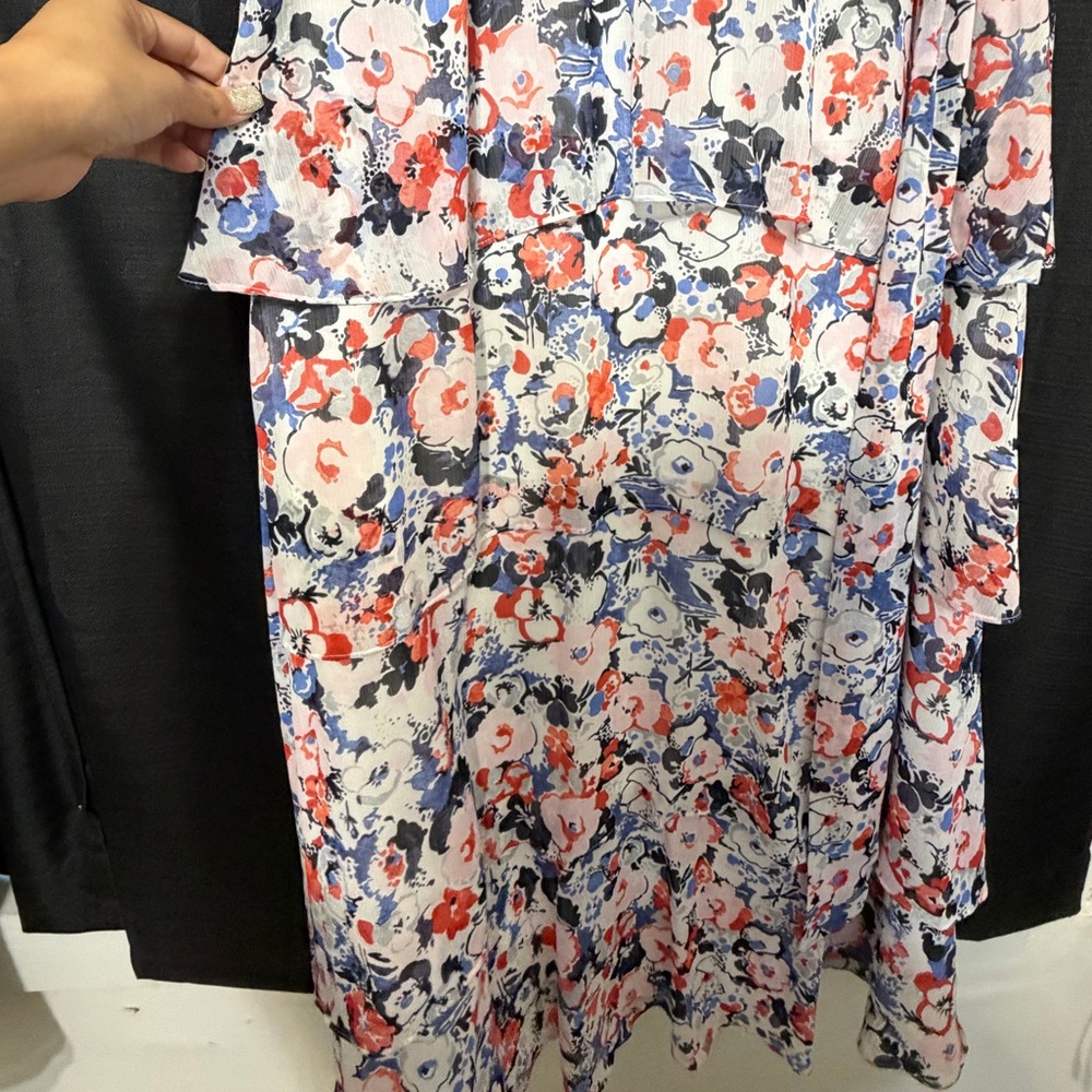🌷SPRING SALE🌷 Ralph Lauren Floral A Line Flutter Sleeve Dress - Picture 7 of 9